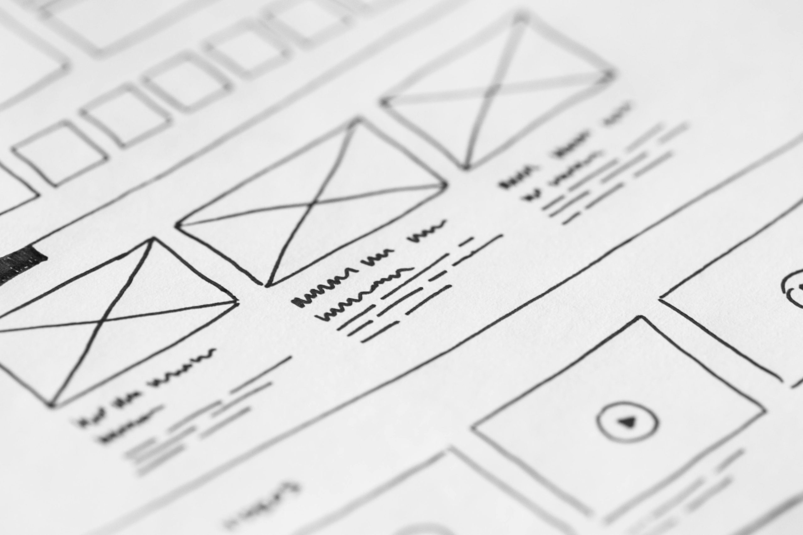 UX design wireframe